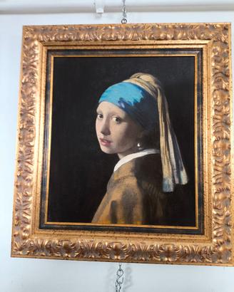 Ragazza con l'orecchino di perla Vermeer copia