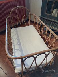 lettino in rattan