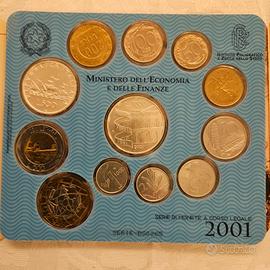 MONETE DIVISIONALE REPUBBLICA ITALIANA ANNO 2001