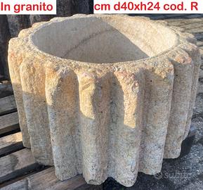 Vasca lavello lavandino lavabo rustica in pietra R