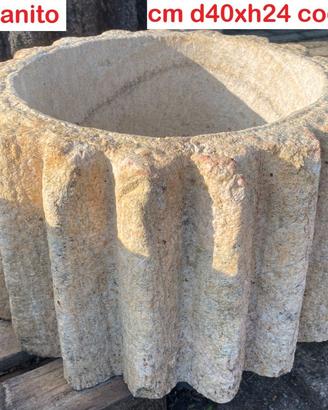 Vasca lavello lavandino lavabo rustica in pietra R