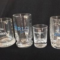 VECCHI BICCHIERI PUBBLICITARI ACQUA TERME VINTAGE 