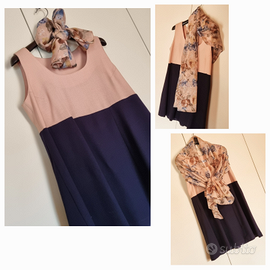 Mini abito smanicato, abito chemisier