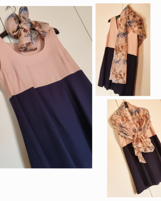 Mini abito smanicato, abito chemisier