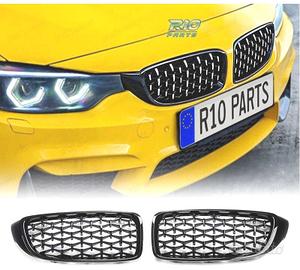 GRIGLIE BMW F32 F33 F36 LOOK M4 NERO DIAMANTE CROM