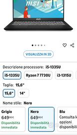 computer portatile nuovo