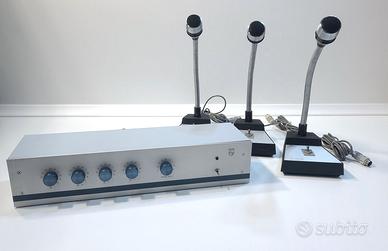 SET 3 MICROFONI E MIXER VINTAGE