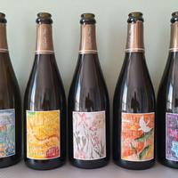 Set 5 bottiglie vuote Champagne Laherte Fréres 