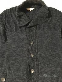 Maglione uomo grigio con tasche