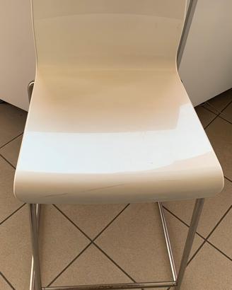 Sgabello Moderno seduta bianca altrzza 65 cm