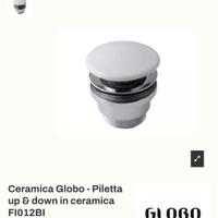 piletta Bianca scarico globo up down