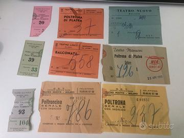 Biglietti teatri di Milano vintage