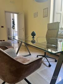 SCRIVANIA UFFICIO DESIGN + 2 POLTRONE + SEDIA DIRE