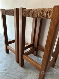 Set 2 sedie in legno