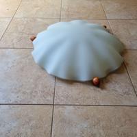 Plafoniera in vetro e ciliegio, da 95 a 35 euro