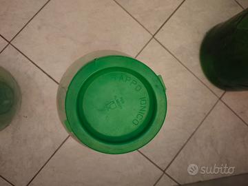 Damigiana in vetro verde con tappo 