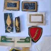 Mostrine, gradi fregi scudetti, balene ecc, milita