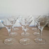 Set da 9 calici da cocktail in vetro 
