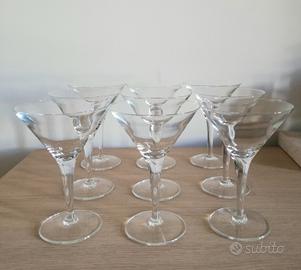 Set da 9 calici da cocktail in vetro 