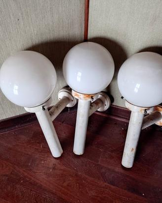 lampada per giardino in vetro opaco 