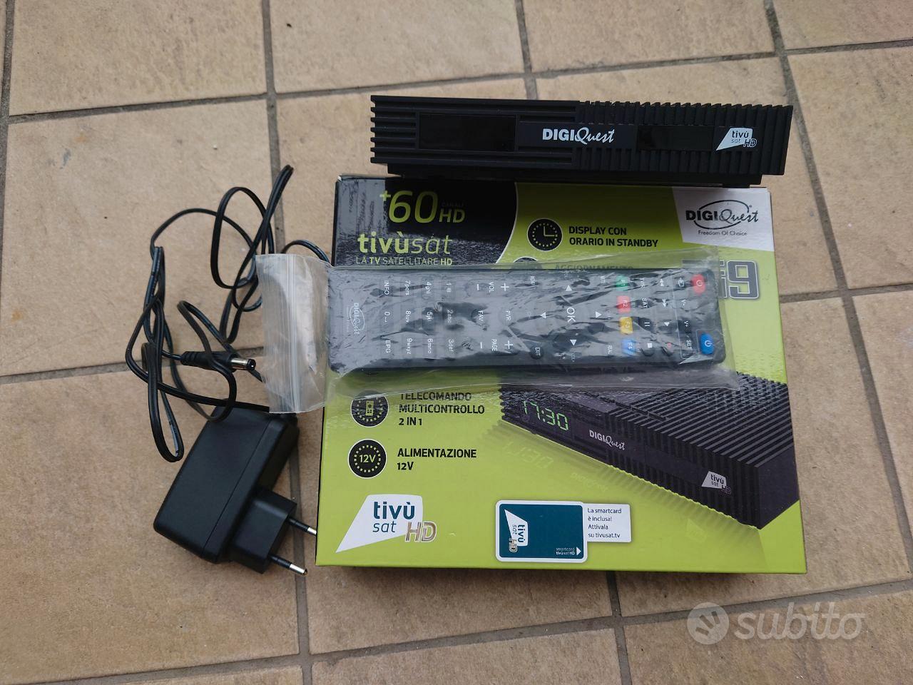 Decoder sat Tivusat Digiquest Full Hd + Tessera TV - Audio/Video In ...