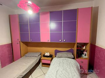 Armadio camera da letto bambine,rosa e viola
