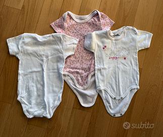 Set tre body cotone neonato 12 mesi