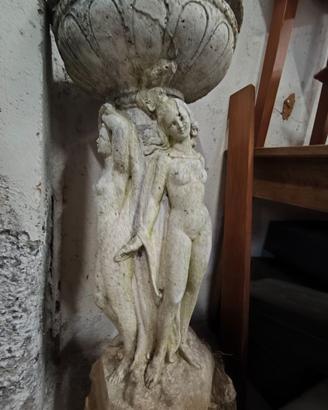 Statua e fontana di cemento