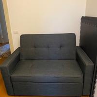 Divano letto 2 posti grigio antracite