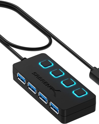 SABRENT Hub USB 3.2 Gen 1, Ciabatta multipresa USB