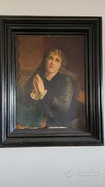 Antico quadro donna che prega