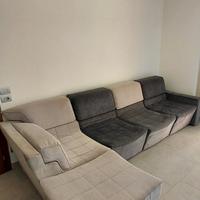 Divano Felix 3,5m circa beige/grigio scuro