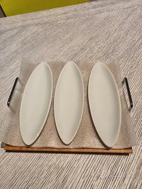 antipastiera ceramica e legno 