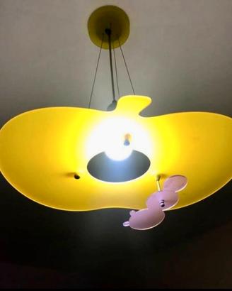 Lampadario mela con bruco
