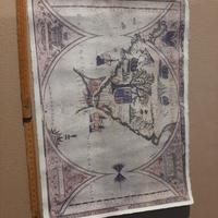 cartina antica su perrgamena 