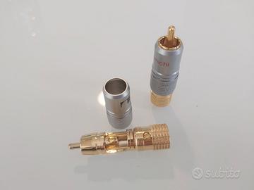 2 Connettori spina RCA Nakamichi placcati oro