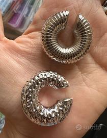 Ear cuff argentati