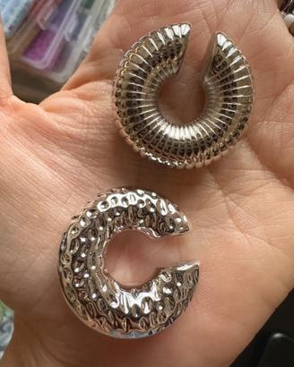 Ear cuff argentati