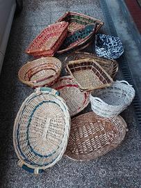 Cesti in vimini nuovi