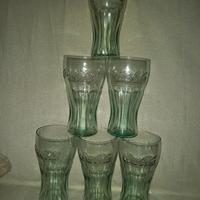SET BICCHIERI COCA COLA IN VETRO (6 PEZZI_VERDI)