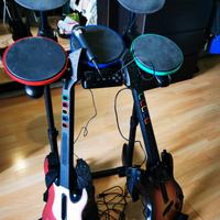 Guitar hero Bundle Batteria 2 Chitarre mic, 2 game