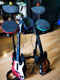 Guitar hero Bundle Batteria 2 Chitarre mic, 2 game