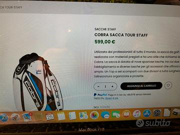 Sacca da golf Cobra nuova