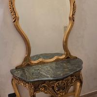 Consolle con Specchiera Stile Barocco – Legno Dora