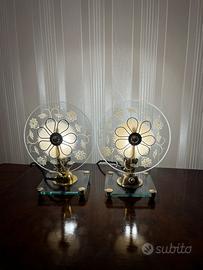 Lampade Abat-jour ottone cristallo anni 50 60