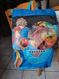 zaino scuola elementare estendibile Bakugan 