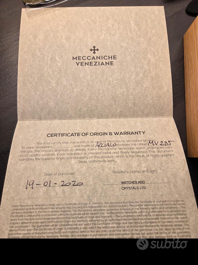 Orologio Meccaniche Veneziane Nereide Abbigliamento e Accessori - Main Image