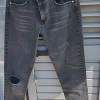 jeans neri skinny elasticizzati vita alta