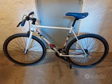 Bici Montana Velocetta Pista Fixed - Bianco/Blu