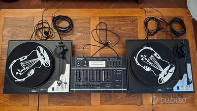 giradischi vinile dj + mixer